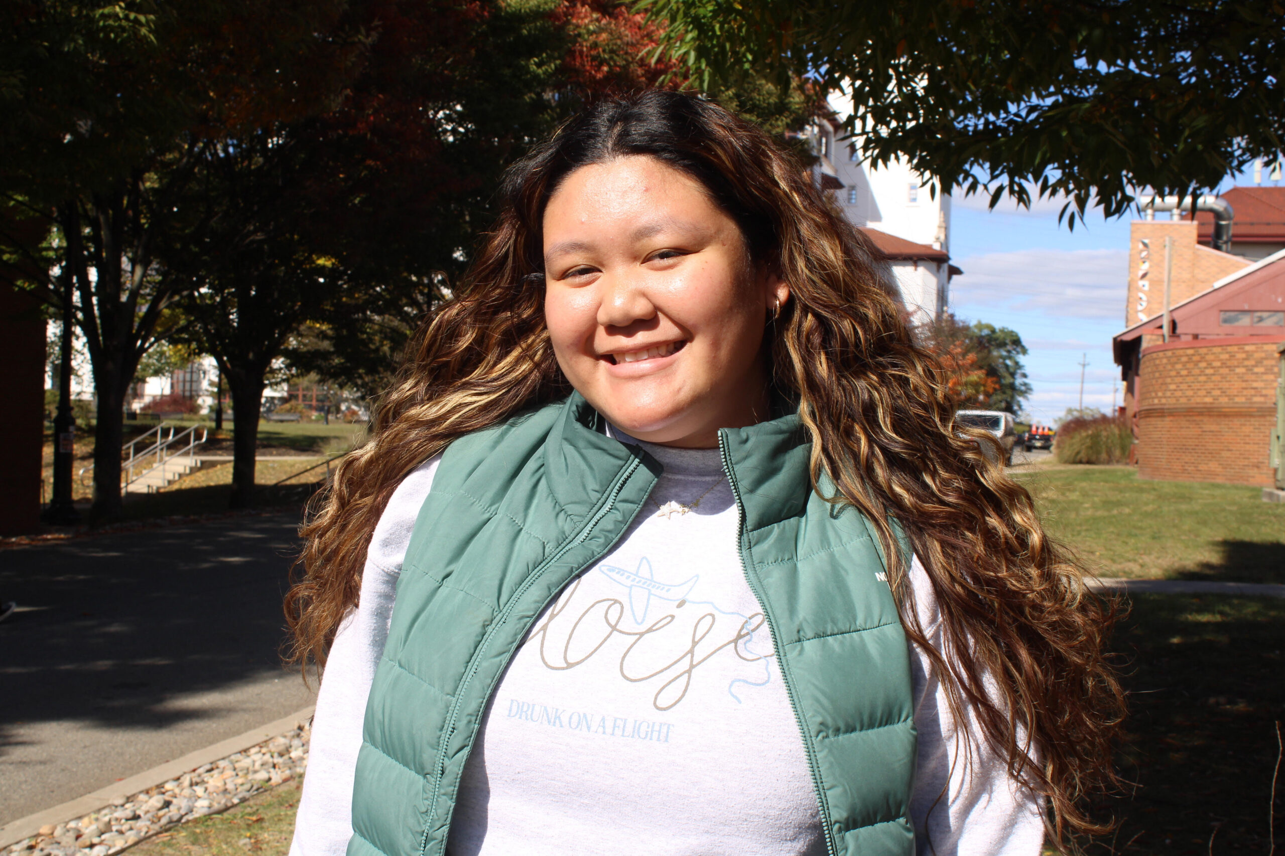 Evangeline Cruz-Perez, a freshman studying business administration.