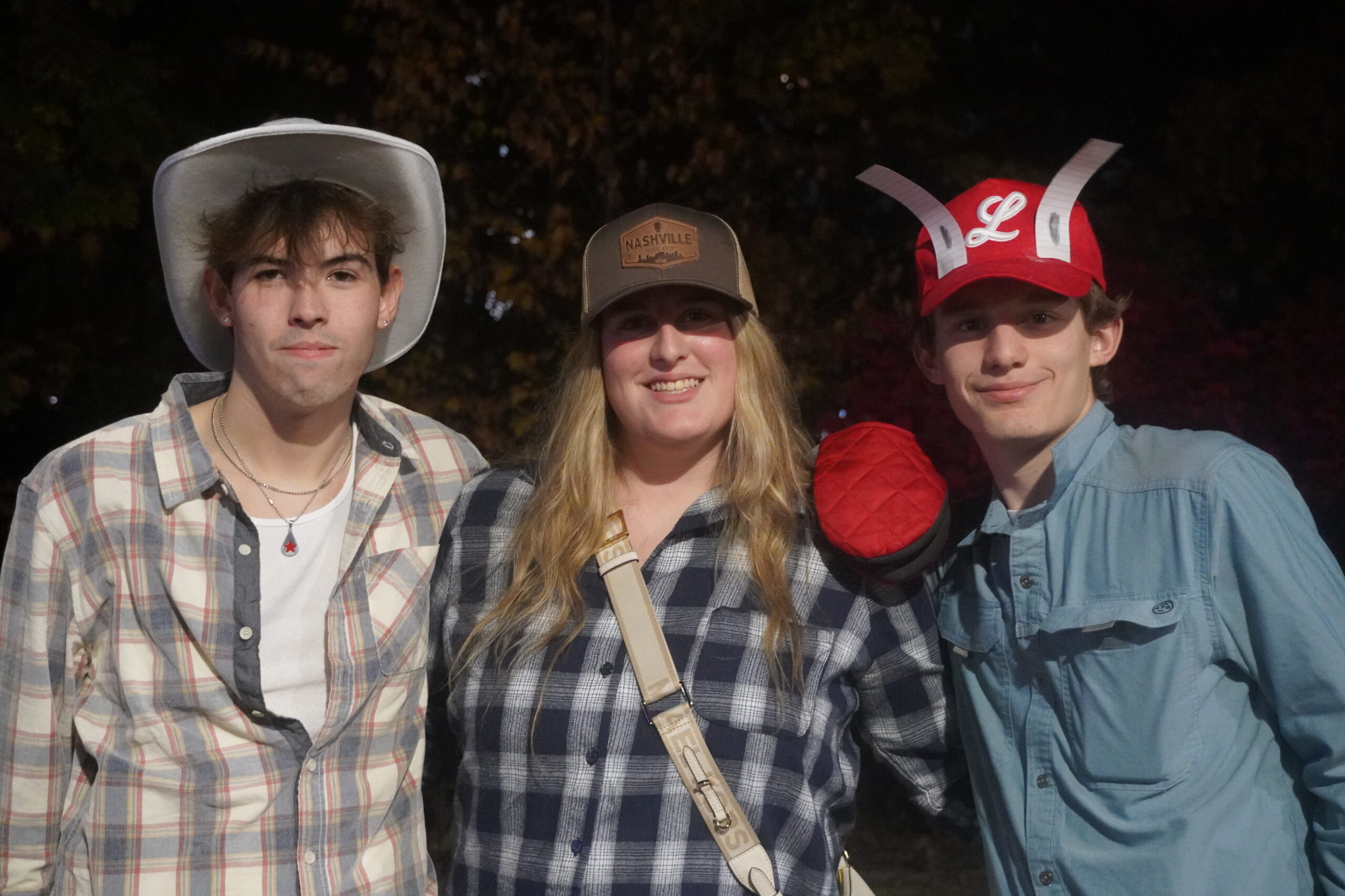 Three costumed friends pose for a photo at Nightmare on Stone Street. Jordan Reed | The Montclarion