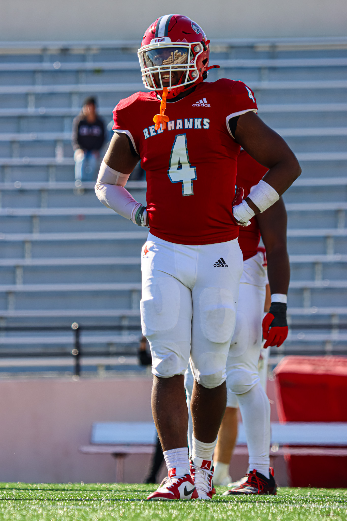 Graduate linebacker Alfred Woods helped to shut down the Pioneer offense.