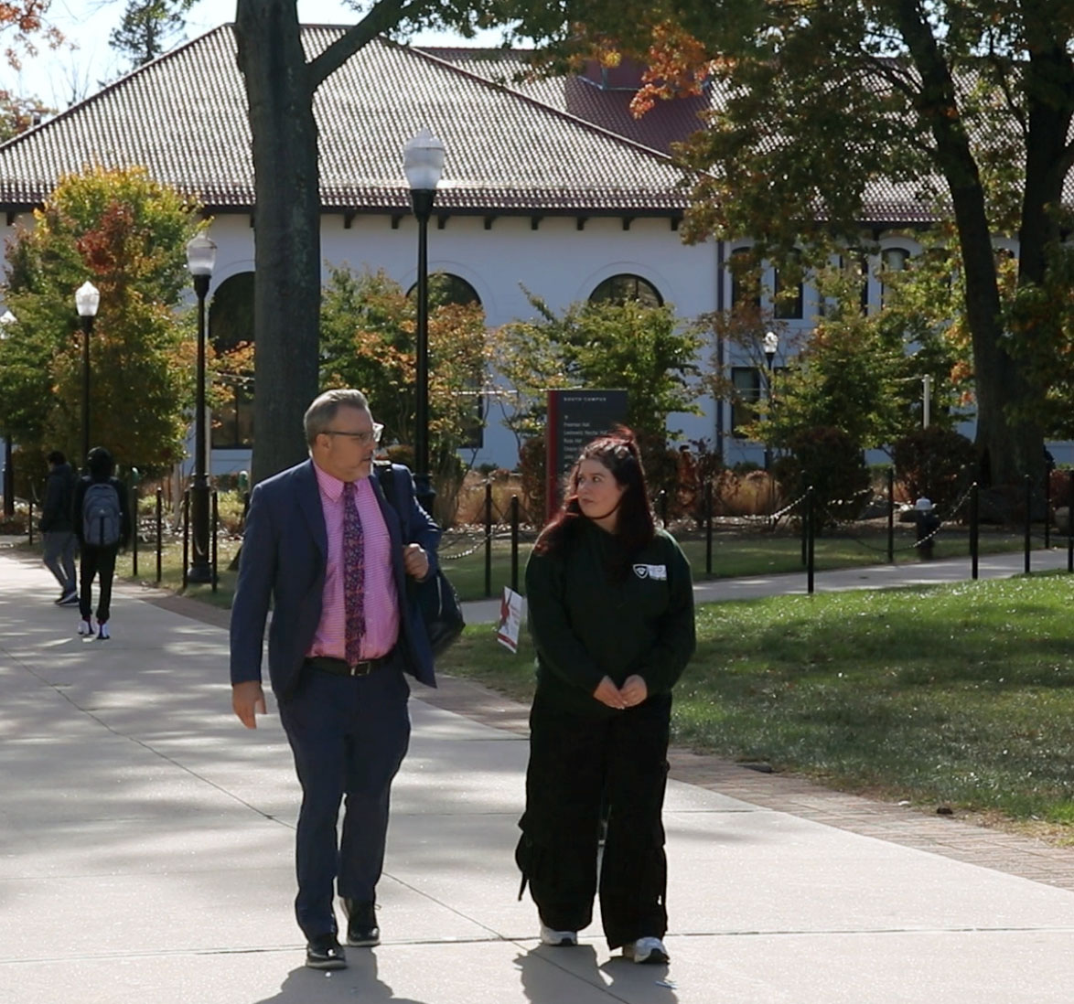 MONTCLAIR, NJ 10/17/2024 NEWARK JOURNALIST DISCUSSES THE HISTORY OF POLLUTION IN NEWARK: Newark journalist Mark Bonamo came to Montclair State University's campus to discuss the history of water, air and soil pollution in Newark, dating back to the early 1900s. Photo courtesy of Meagan Kane.