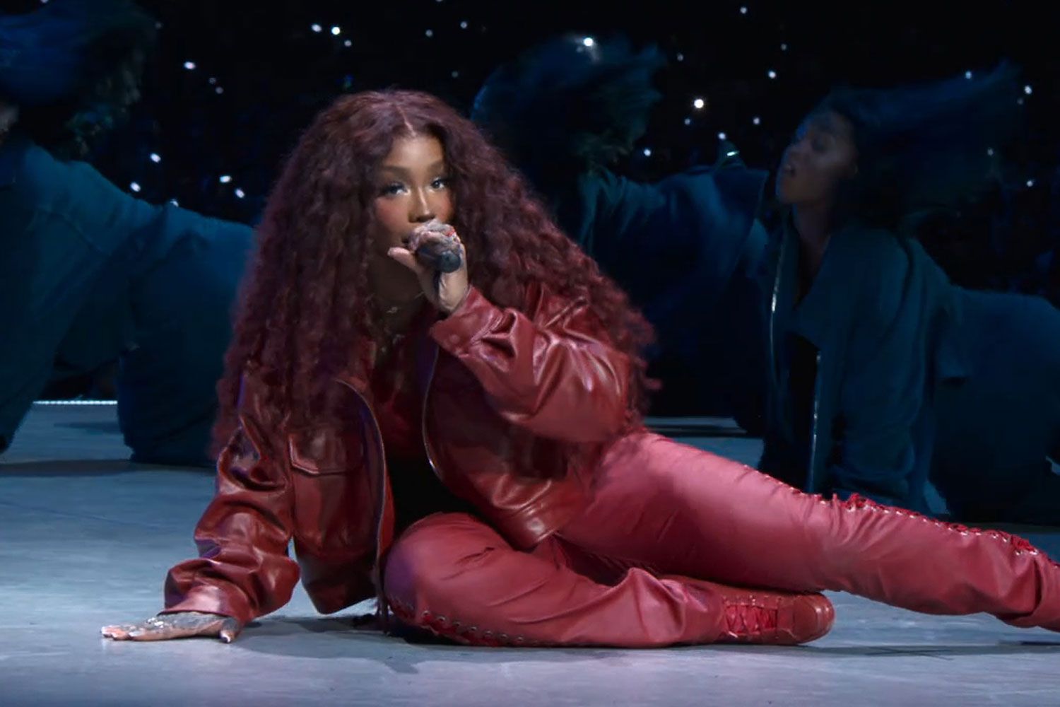 SZA during her feature at Halftime Show PHOTO: FOX