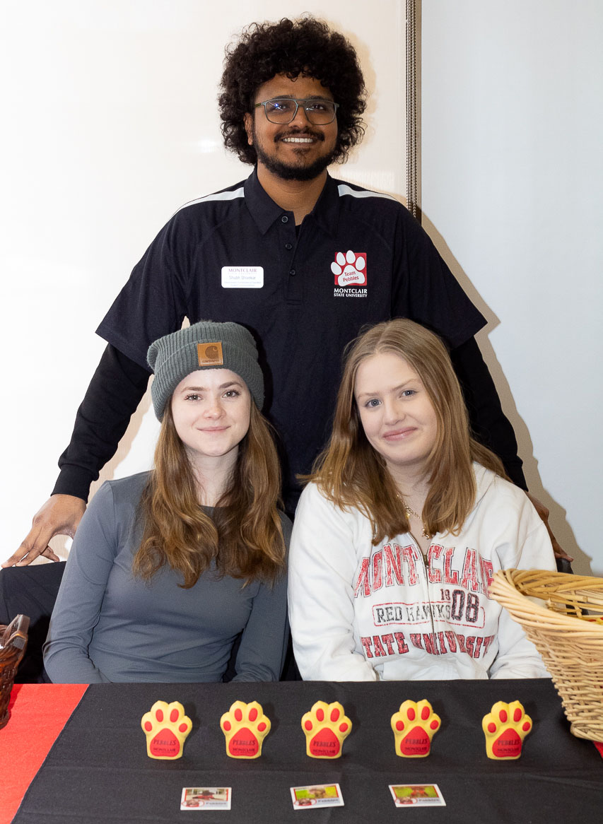 Shubh Shivekar, Meghan Ghilain & Riley Silvester with Team Pebbles. Montclair State University