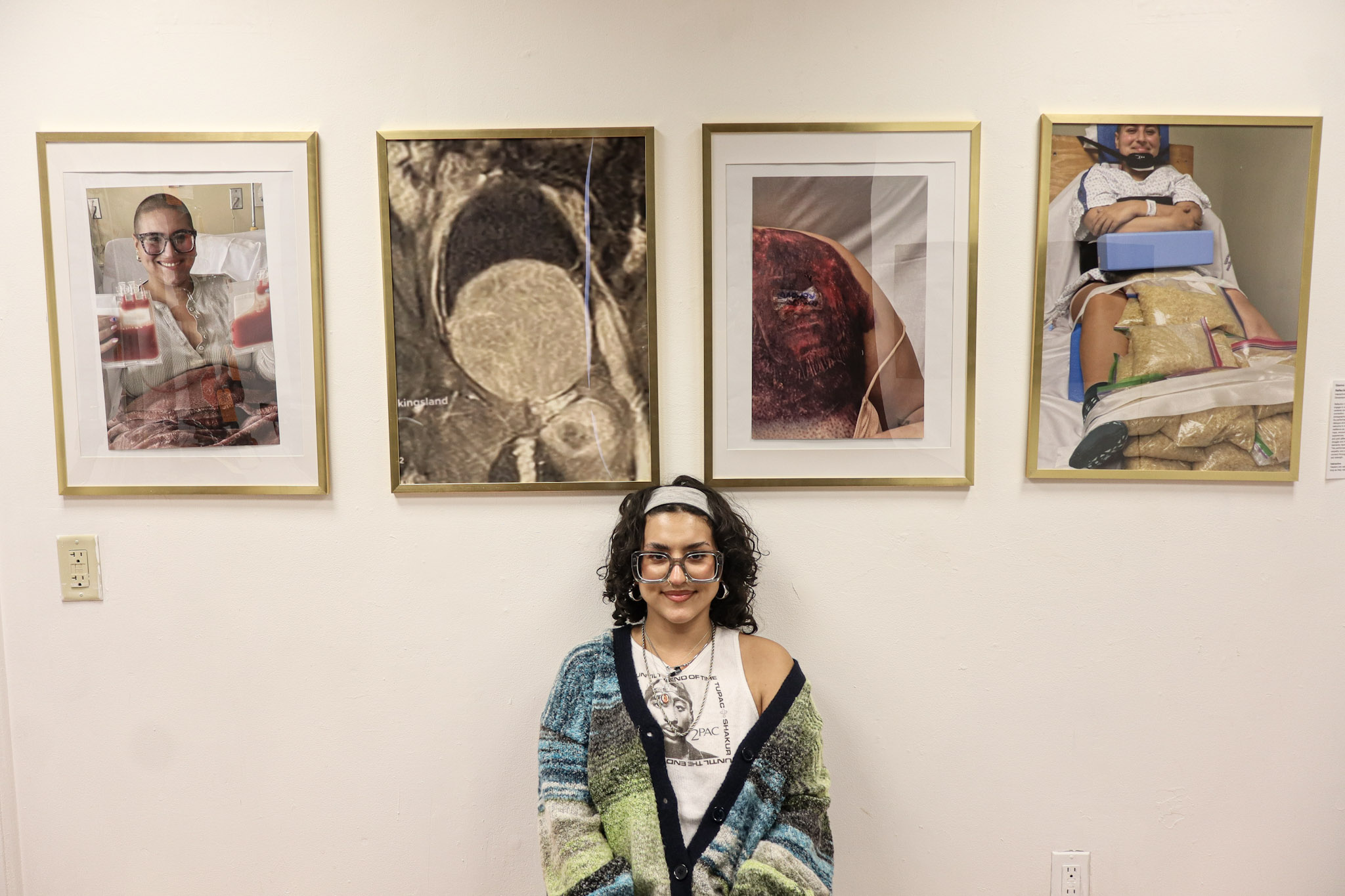 Gianna's pictured behind the four photos during her battle. The MontclarionâDavid Bien-Aime