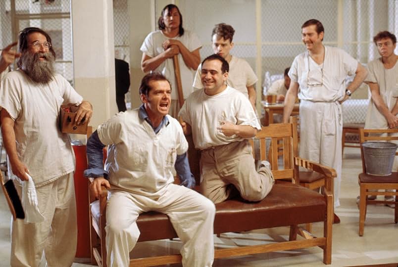 Randle Mcmurphy and the rest of the characters in One Flew Over the Cuckoo's Nest. Photo courtesy of IMDB