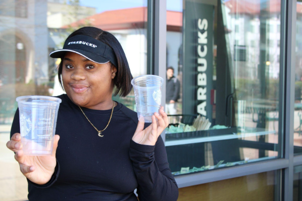 Liastor Parkison poses for portrait at Starbucks at Montclair State Campus.Photo by Arieana Rodriguez