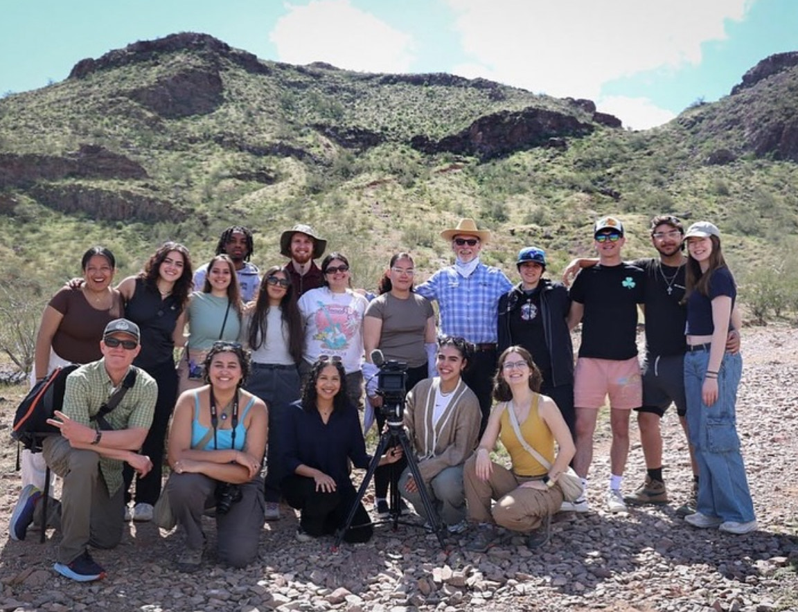 The crew for On the Road: Reporting from the Field: Arizona Stories: Border, Water, and Politics in Spring 2024. Photo by Kathleen Reddington