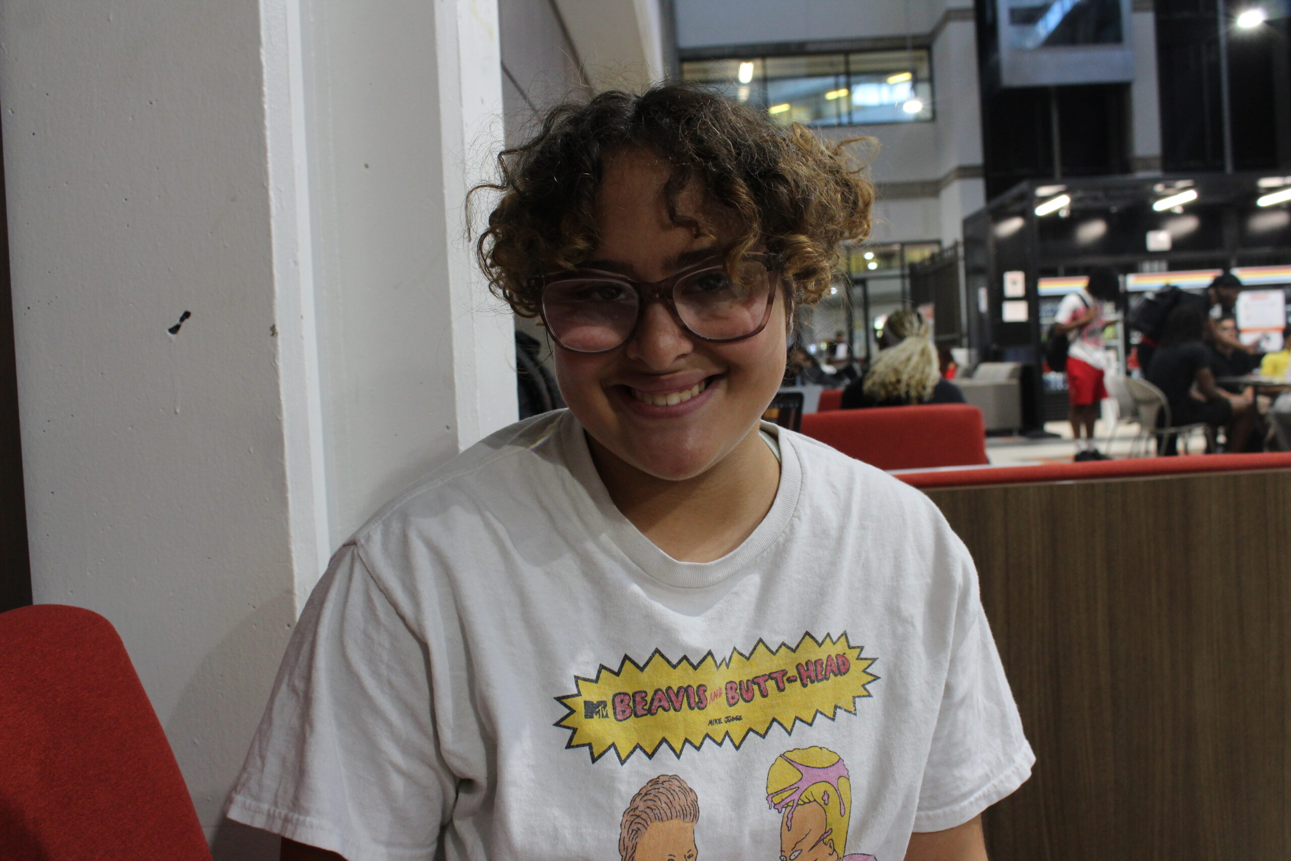Sophomore film and television student Alex Marrero smiles for the camera