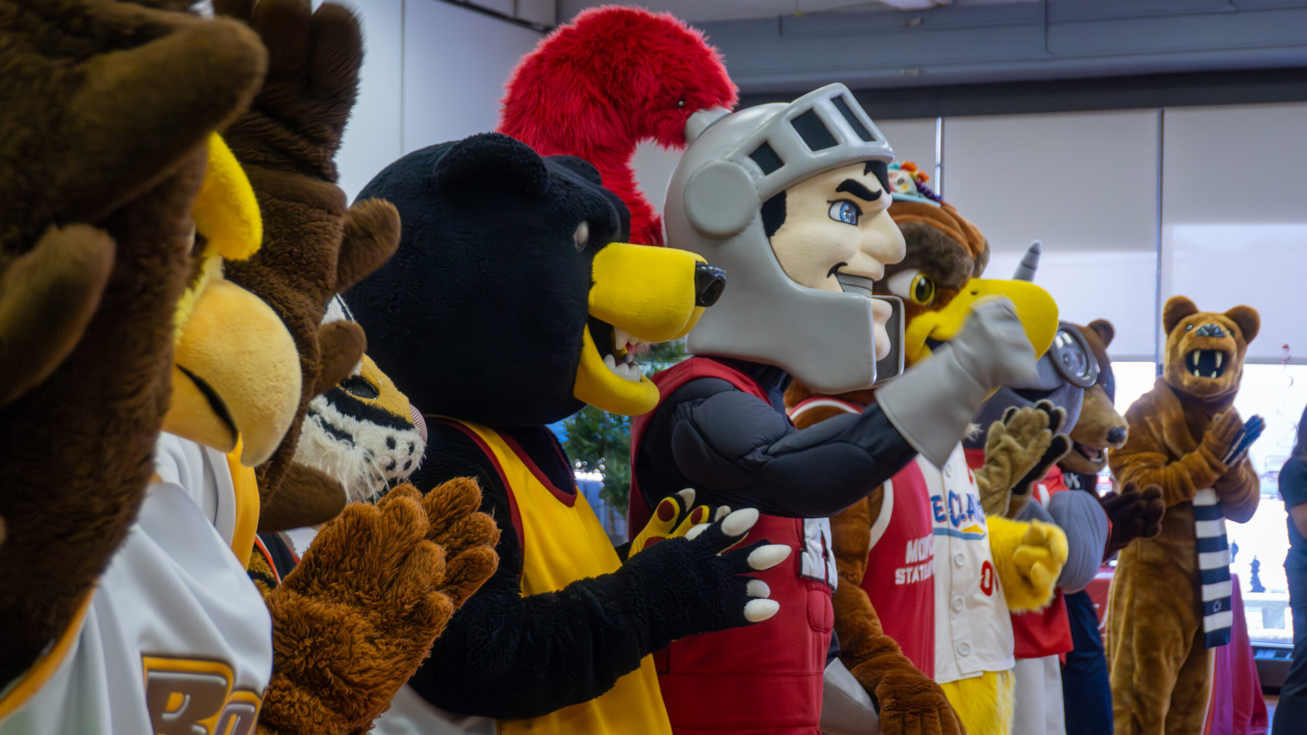 The Scarlet Knight, Deacon the Bear, and more friendly faces await results of the lip-sync battle.