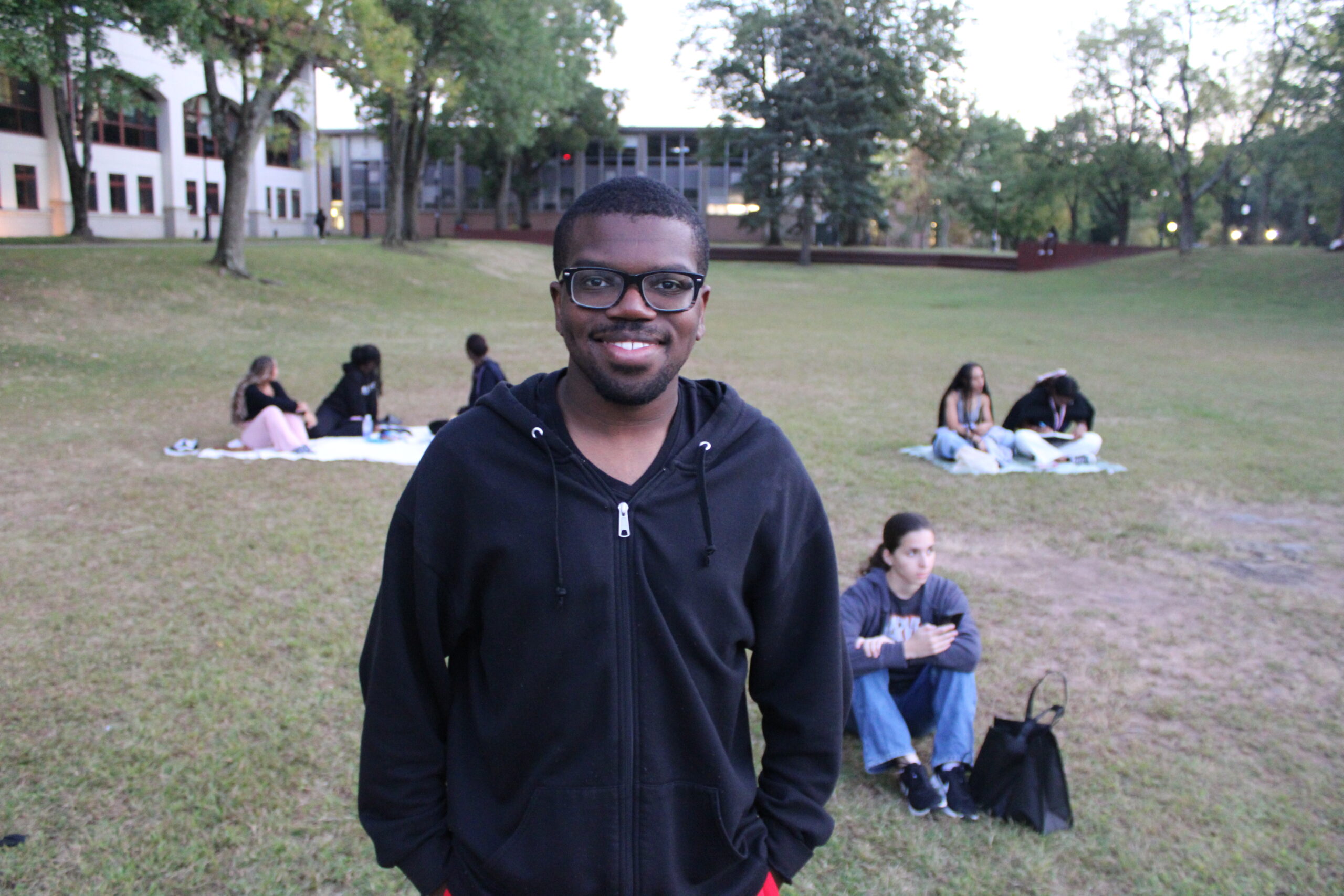 Shamar Wheeler excited to be at The Quad to watch How To Train A Dragon. Jack Takouezim | The Montclarion