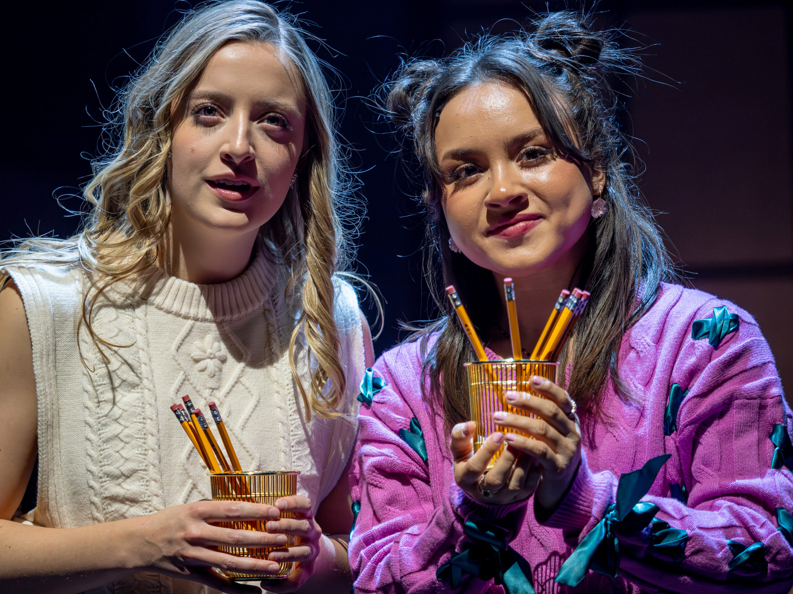Bridget Sindelar as Natasha and Anjelica Soto as Sonya performing "Sunday Morning"