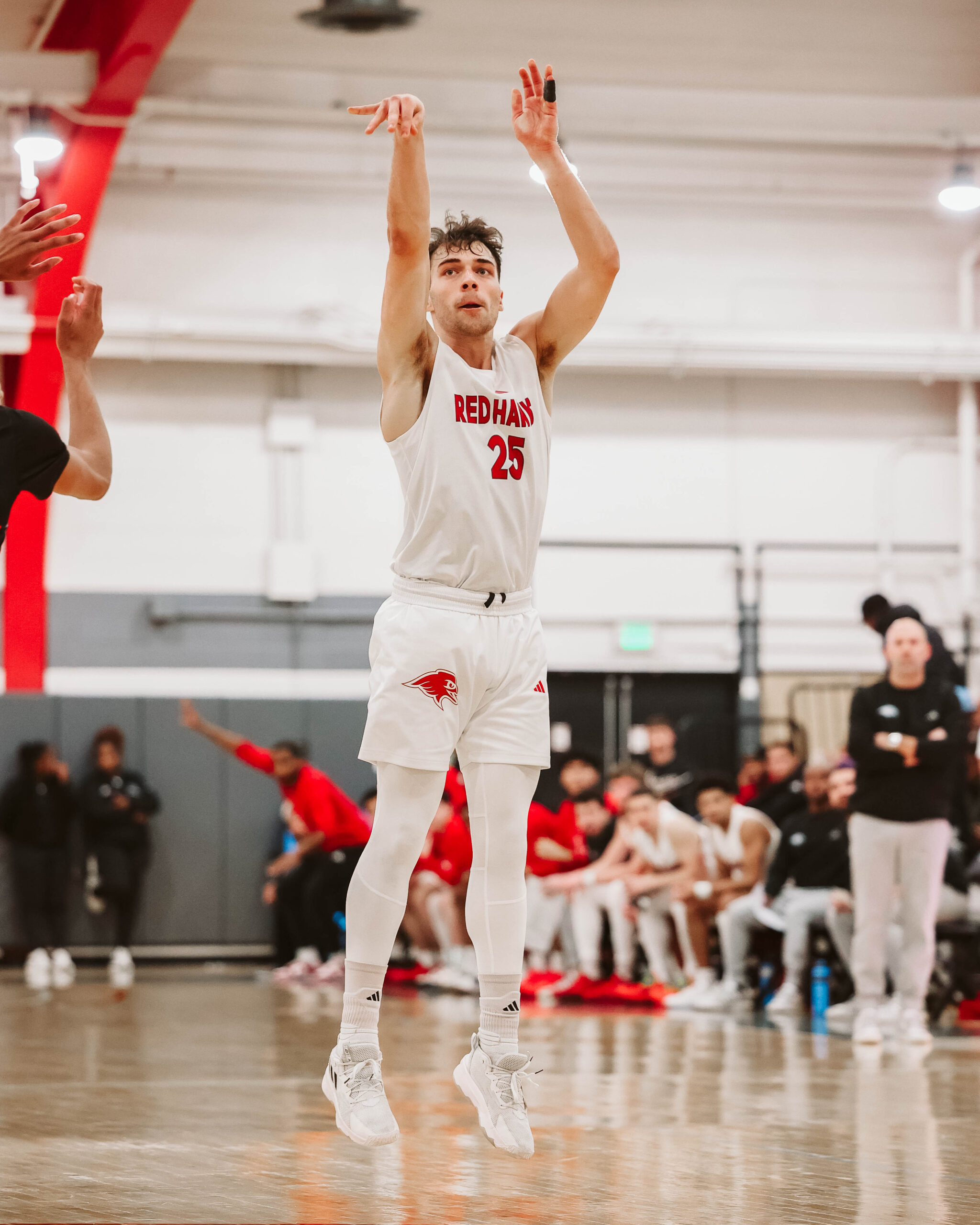 A shot from Jacob Morales's best scoring performance as a Red Hawk, tallying 40 points in a win over William Paterson on Jan. 29, 2025. Photo courtesy of Montclair State Athletics