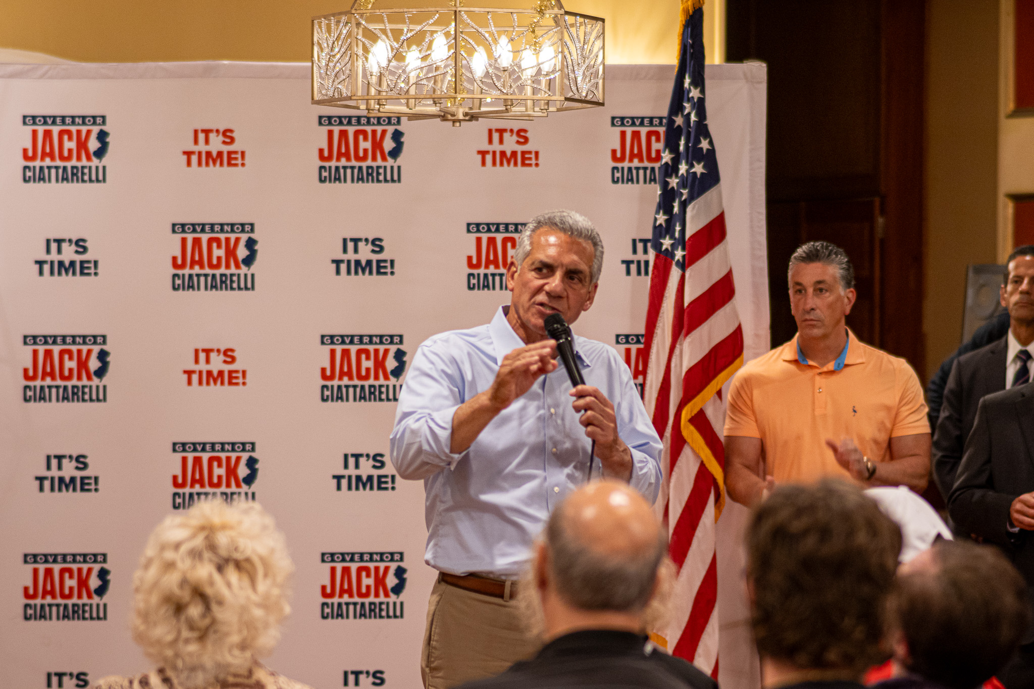 Jack Ciattarelli speaking at his campaign event in Nutley, New Jersey during his run for governor on Oct. 6. David Bien-Aime | The Montclarion