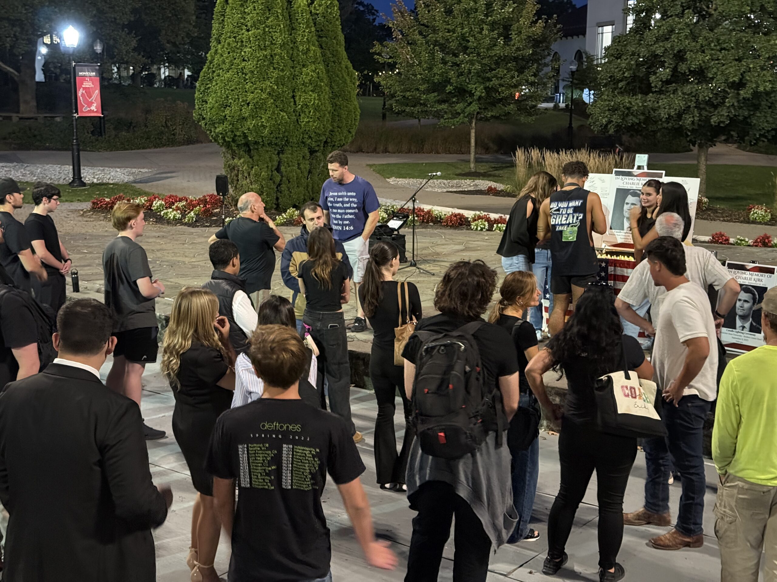 Montclair State University's Turning Point USA chapter held a candle light vigil for Charlie Kirk on Sept. 11. David Bien-Aime | The Montclarion
