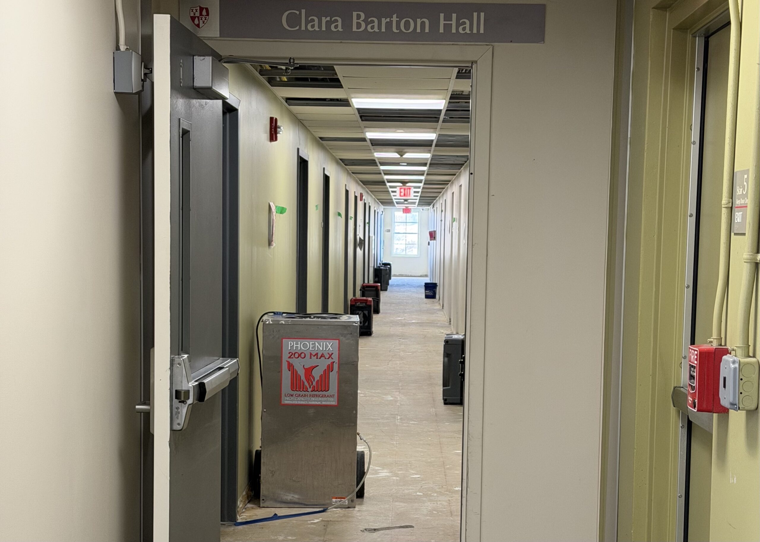 Barton Hall in Machuga Heights where the pipe burst incident occurred. Jordan Reed