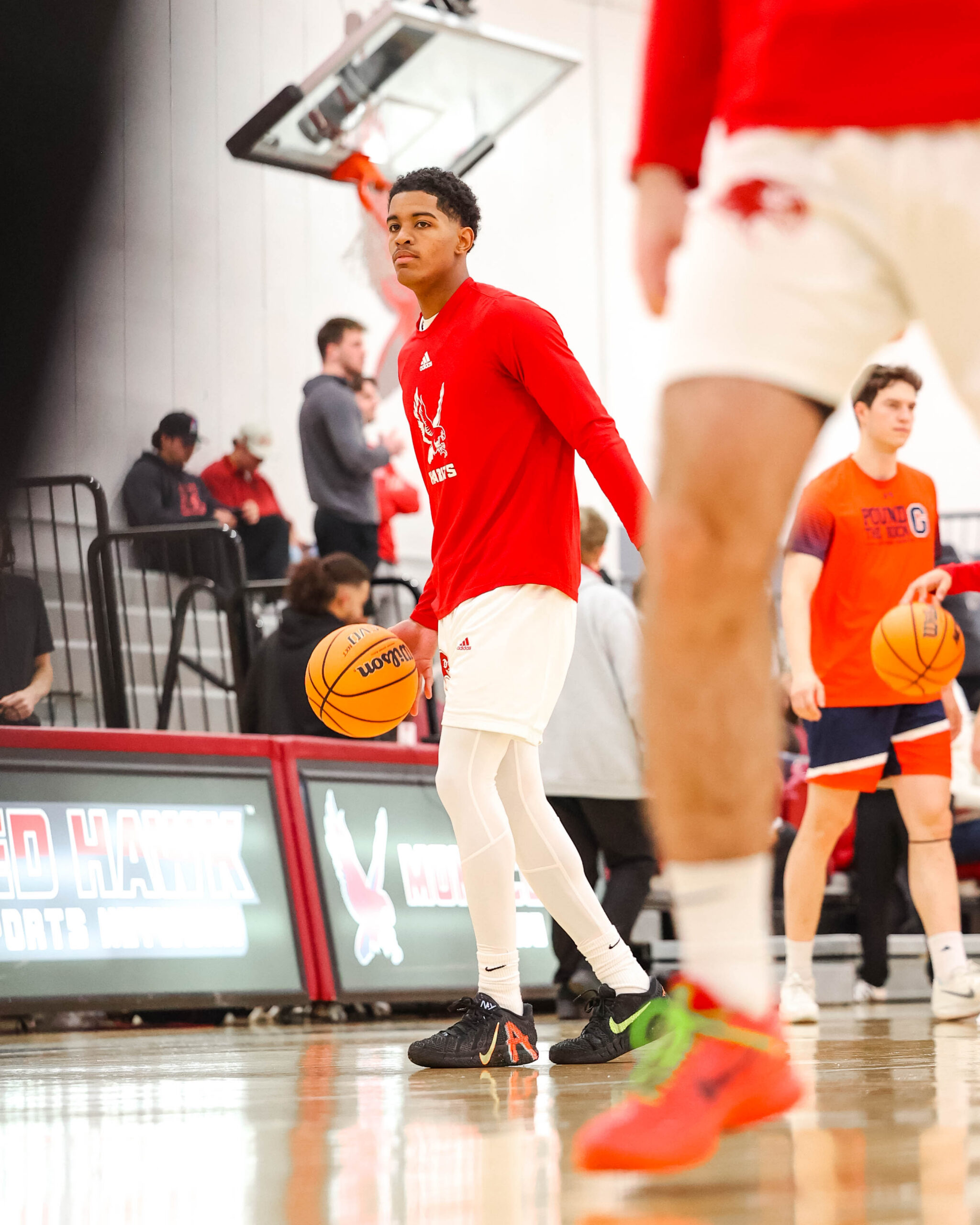 “In the first half, we didn&squot;t want it," said sophomore forward Myles Primas after storming back to defeat Rowan. "In the second half, we knew the expectation. We had to pursue and get what we wanted.” Photo courtesy of Montclair State Athletics