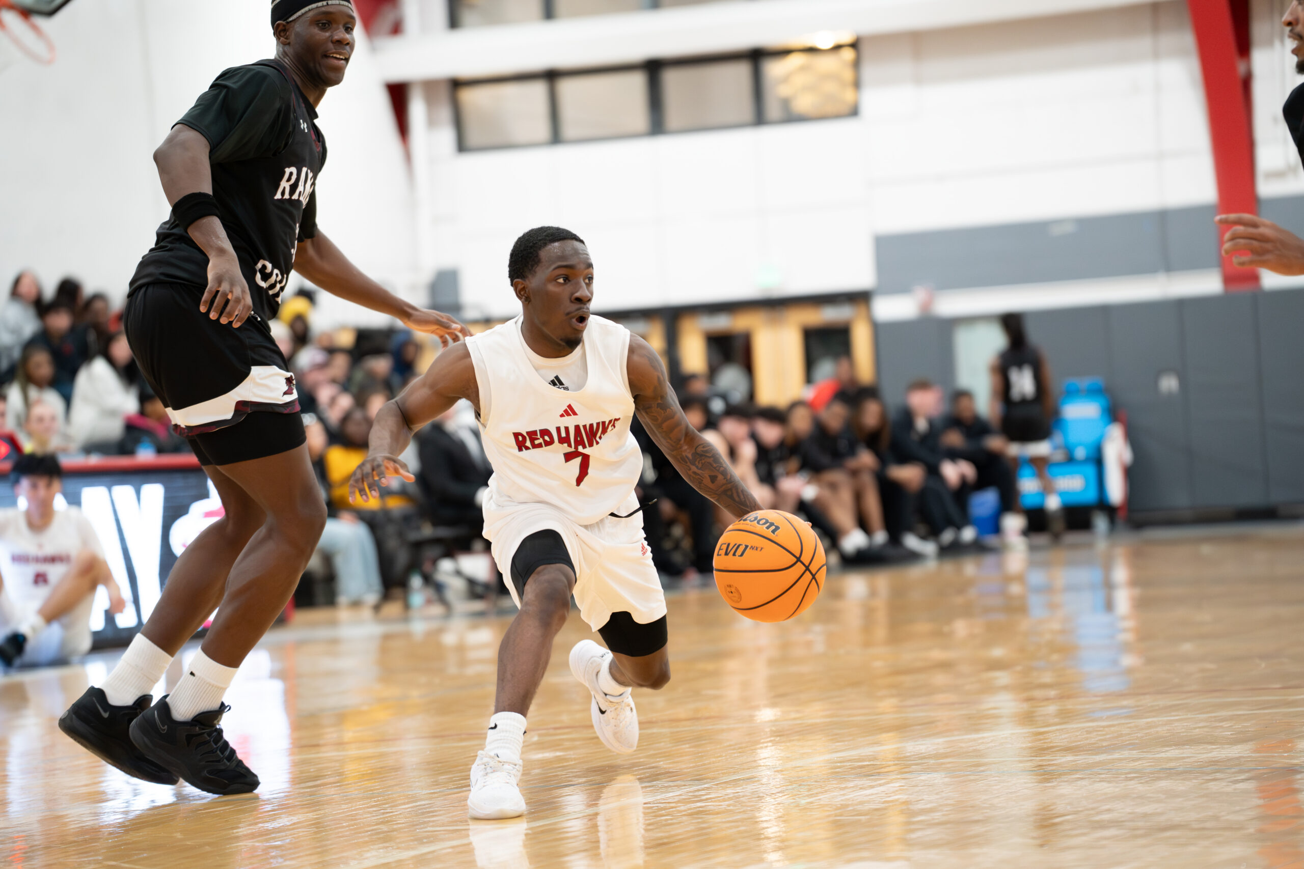 Sophomore guard Kabrien Goss navigates the open floor during Montclair State's 21st win of the season. Elian Saldivar | The Montclarion