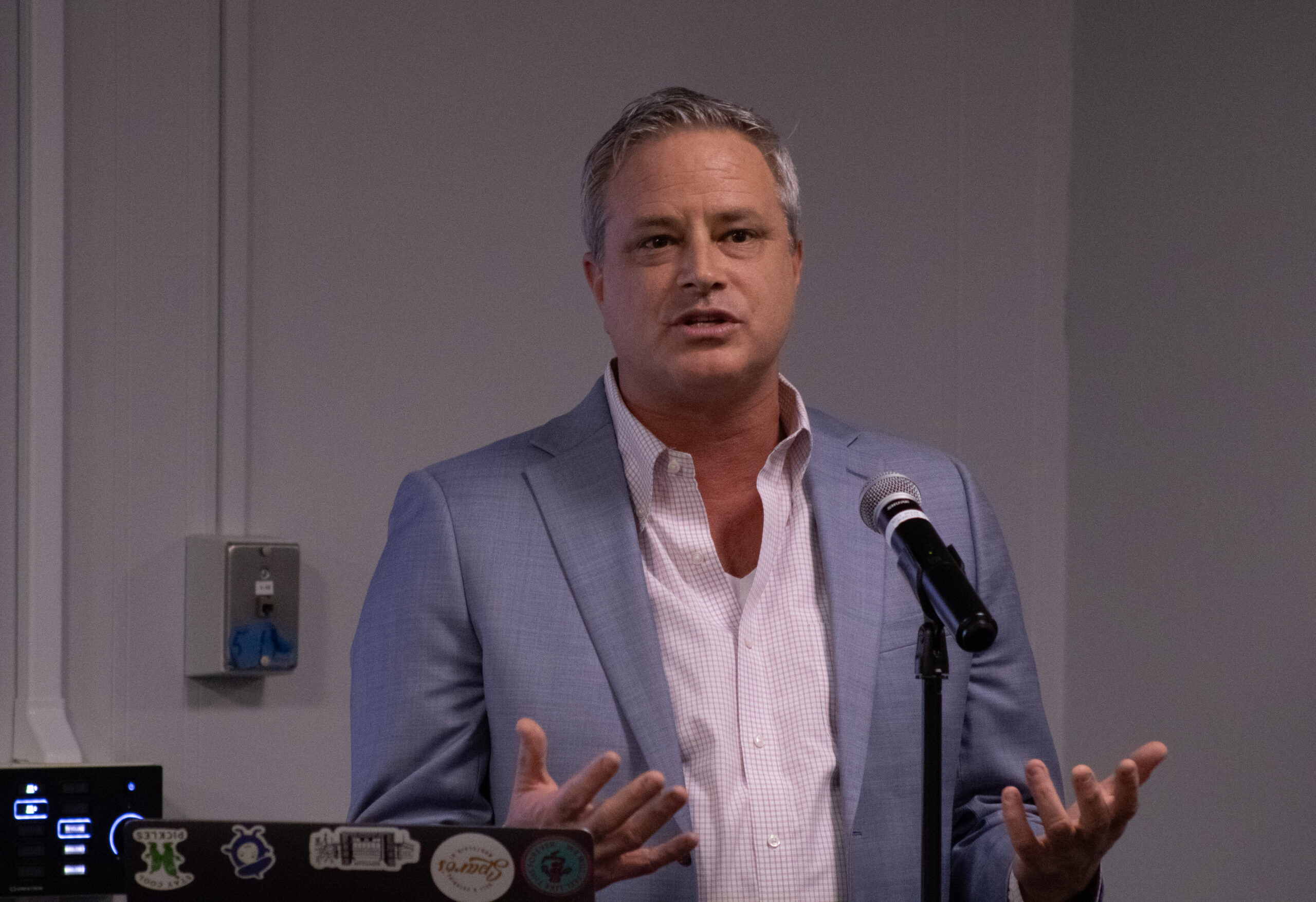 Brian Conway, director of Dining Services, also spoke about Menegus, acknowledging her family members who were in attendance. He told the family the turnout in memory of Menegus is a telling indication of the esteem she earned.