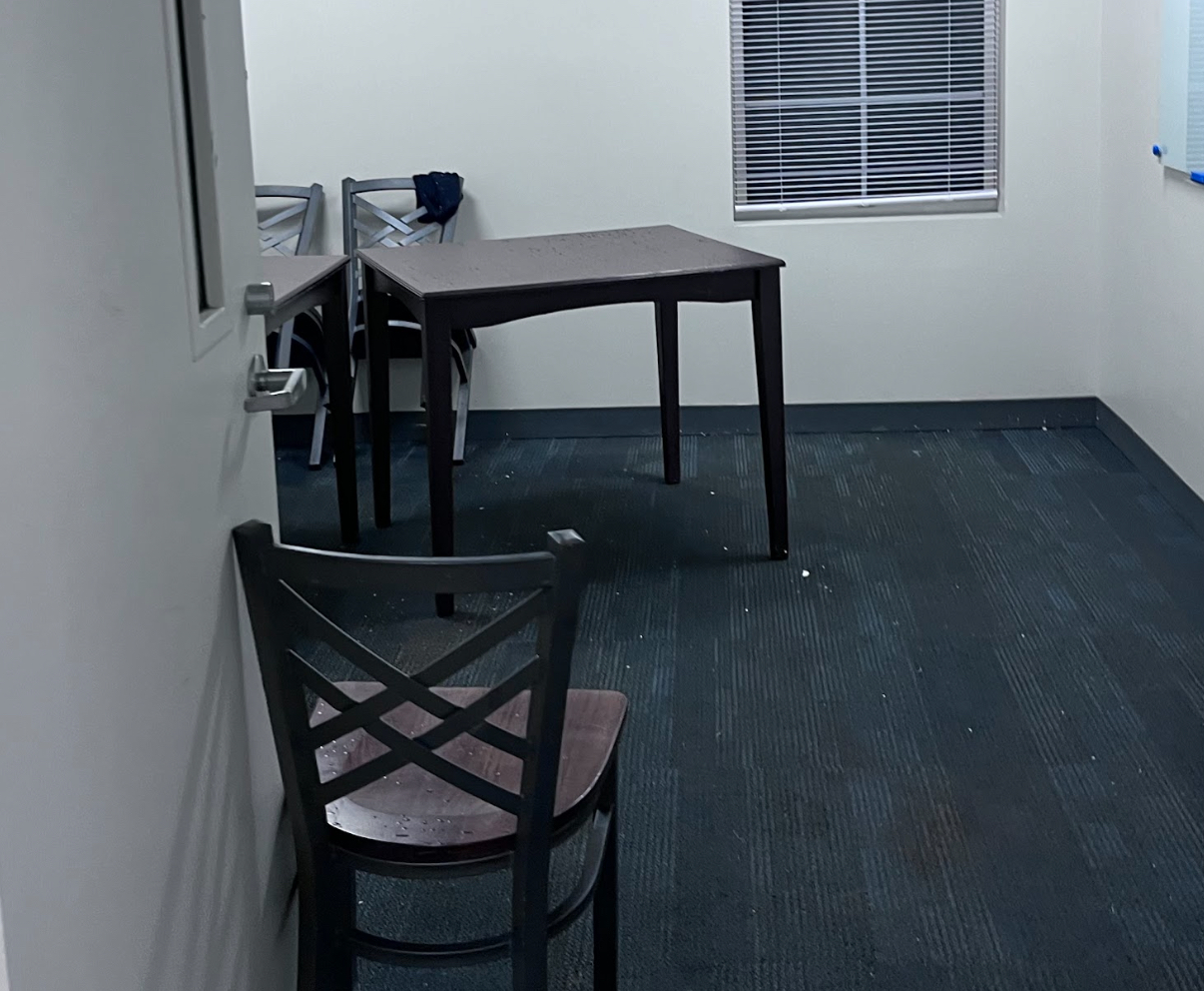 One of the study rooms in Dinallo Heights affected from the flooding. Gavin O'Melia︱The Montclarion