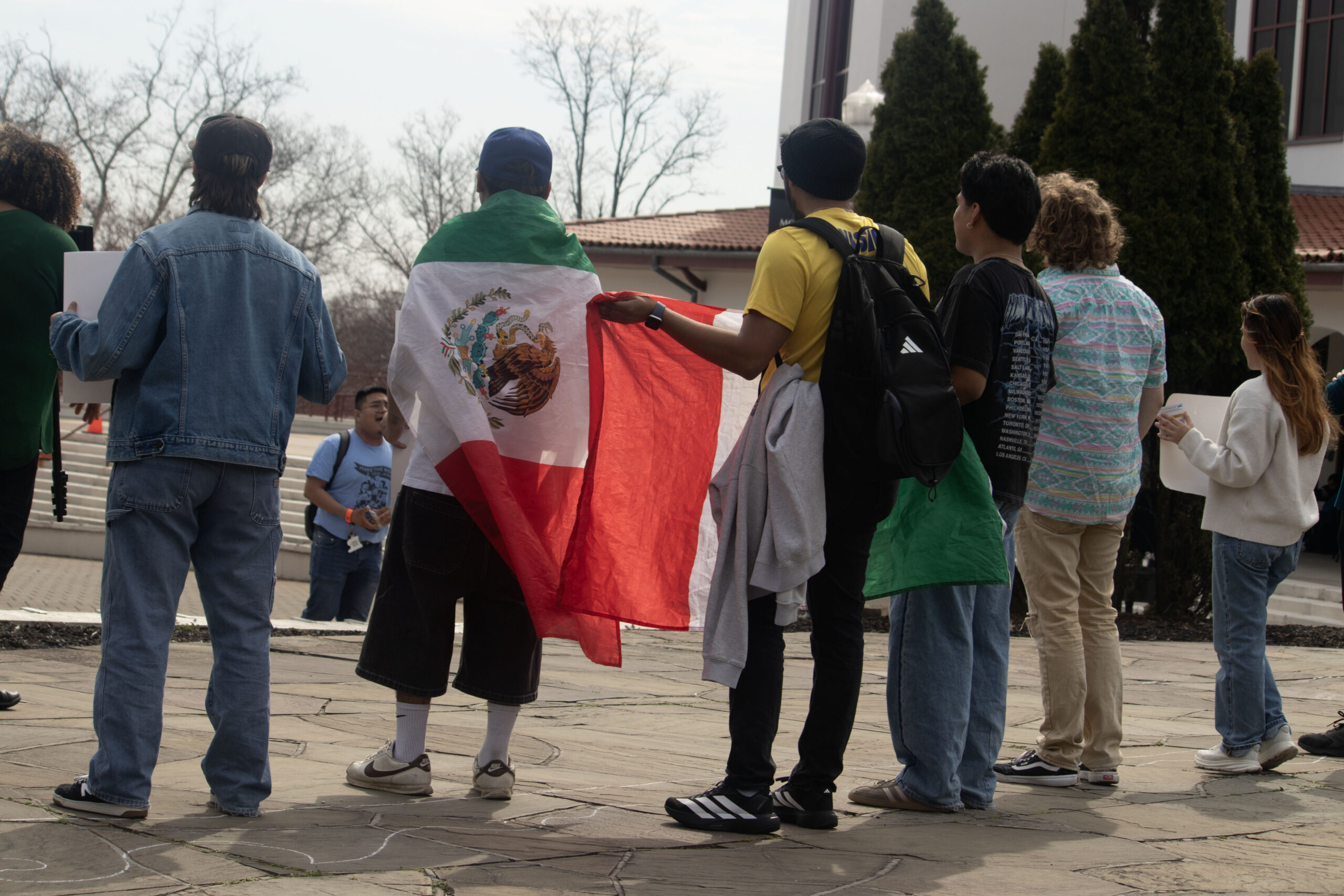 Students and volunteers from Make the Road NJ gathered at the ICE Protest. Gwenyth Greenspan | The Montclarion
