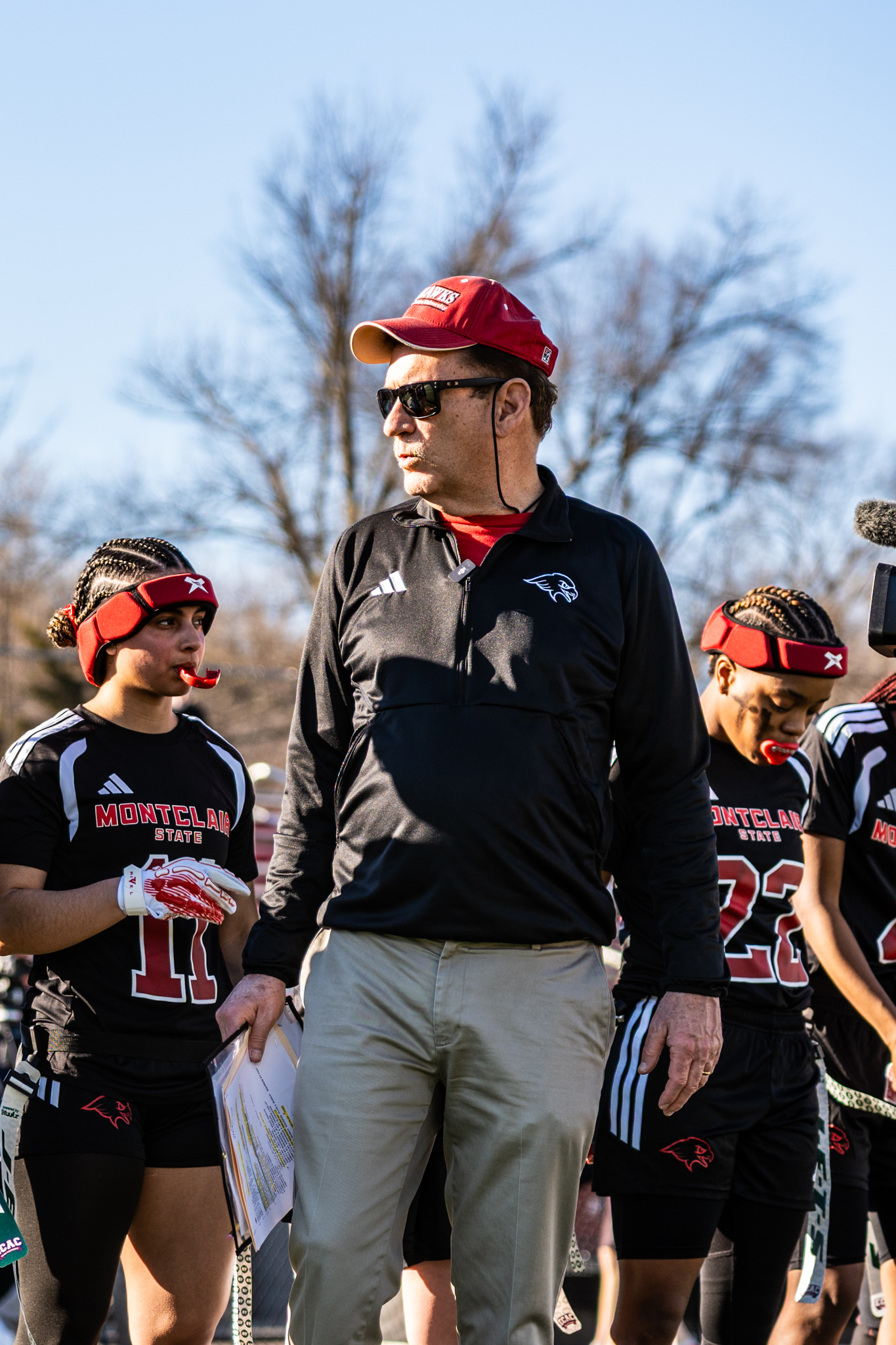 Montclair State flag football is now 5-1, with its most recent win coming over ranked Eastern. The final play was a kneel down by Genevieve Fara. Photo courtesy of Montclair State Athletics