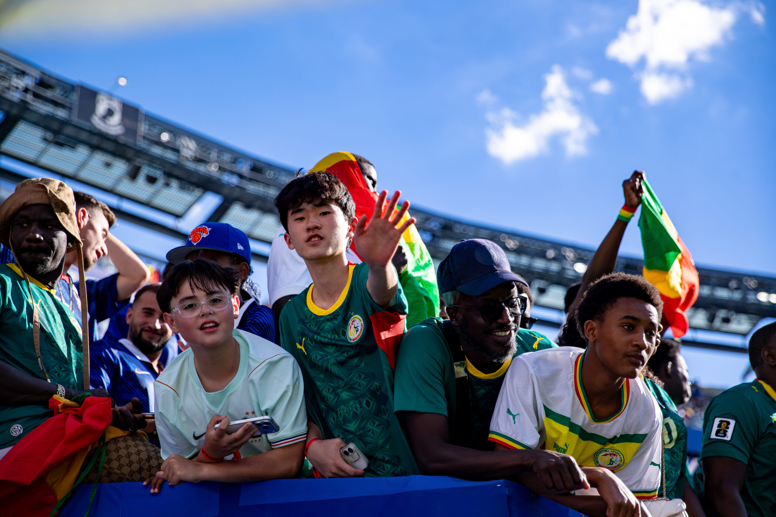 EAST RUTHERFORD, NJ 06/19/2026 2026 FIFA WORLD CUP GROUP I STAGE FRANCE vs. SENEGAL: Fans wait by the tunnel after the match for a chance to high-five players, take selfies and get autographs at New York New Jersey Stadium - Photo by Irish Maliborski