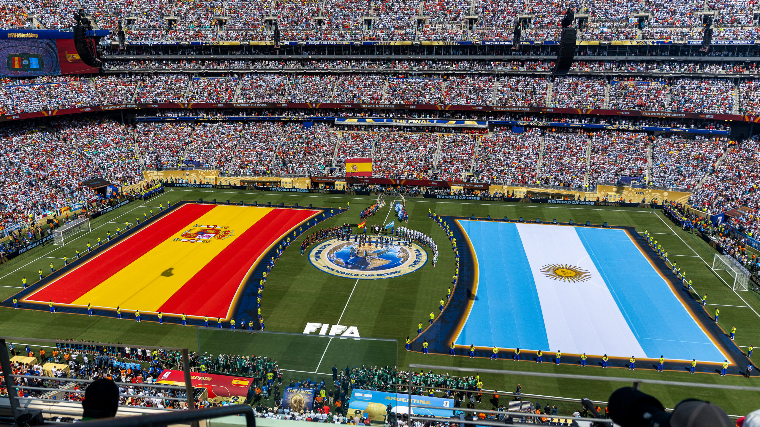EAST RUTHERFORD, NJ 07/18/2026 2026 FIFA WORLD FINAL SPAIN vs. ARGENTINA: Opening ceremony performances take place before the final between Spain and Argentina at New York New Jersey Stadium. Photo by Irish Maliborski/
