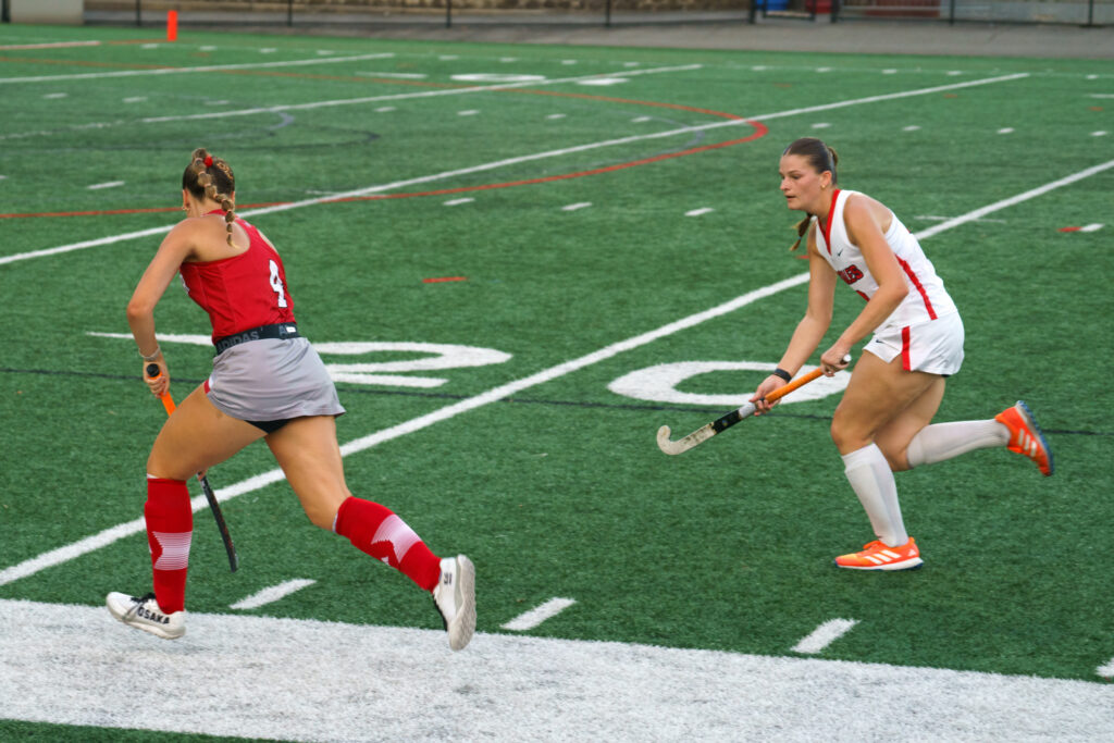 “We just had to remind each other that we can do this and we can win,” said Montclair State sophomore Avery DiPietro. The Red Hawks would ultimately beat Muhelnberg 4-3. Jamiel Negron | The Montclarion