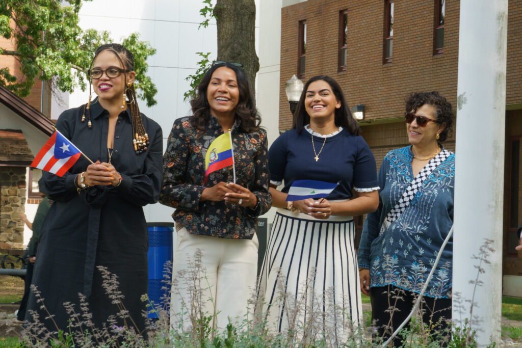 Guest Speakers prepare to watch the Hispanic Heritage Month flag being raised, Wednesday, Sep. 16, 2026.