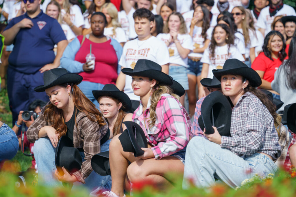 Montclair State Dance Company performing at the Homecoming Showcase at the amphitheater, Saturday, Oct. 3, 2026.