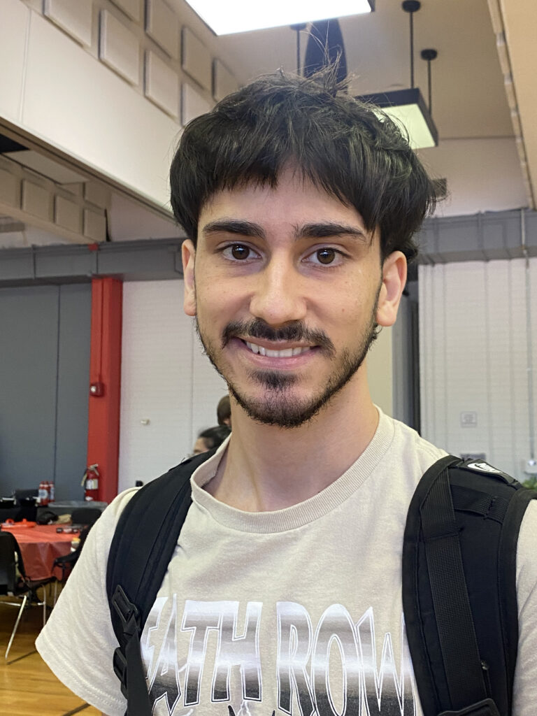 Bruno Trobo, a senior data science major, at YouBelong Fest.
Madison Clemente | The Montclarion